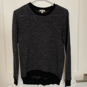 Lightweight XS Wilfred sweater in heather black